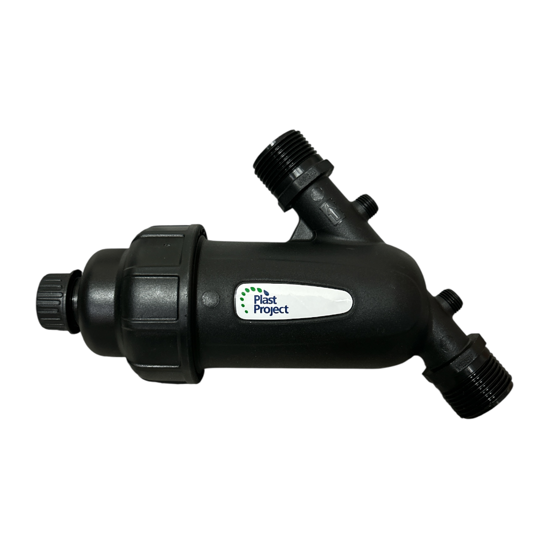 Filtro in Linea in Polipropilene con Cartuccia Filtrante in rete INOX 3/4”