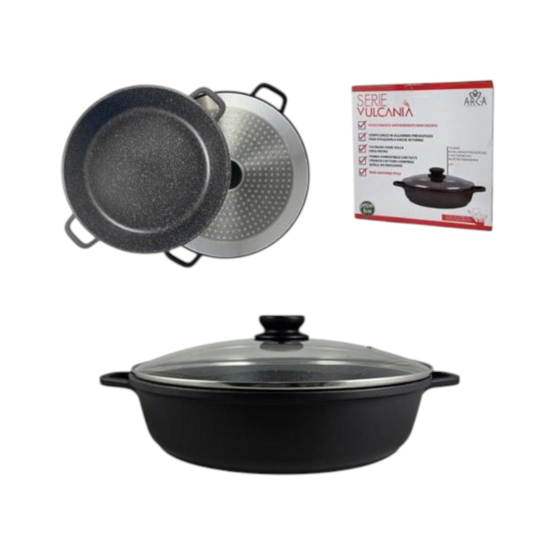 Tegame Antiaderente con coperchio 24 CM