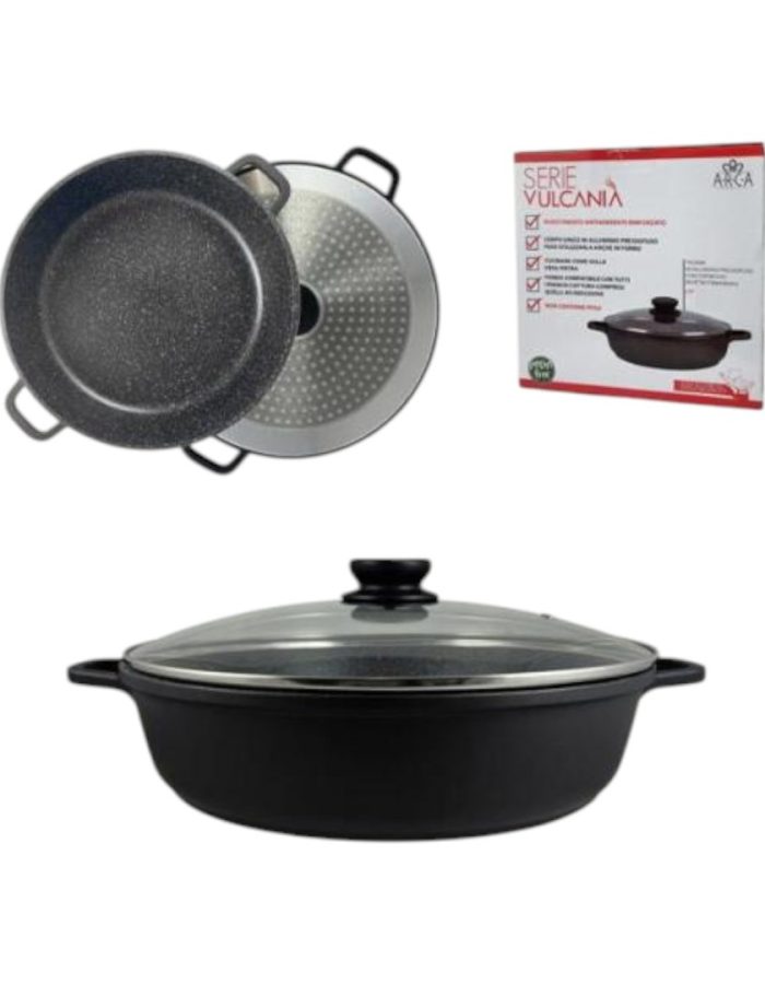 Tegame Antiaderente con coperchio 24 CM