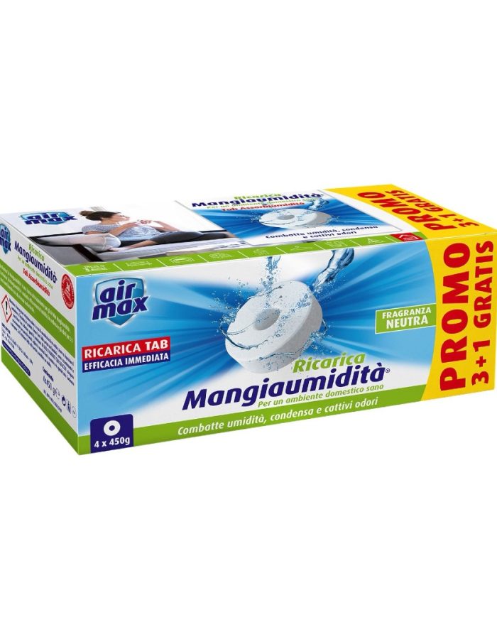 Airmax Assorbiumidità Ricarica Tab Neutro 450gr 4PZ