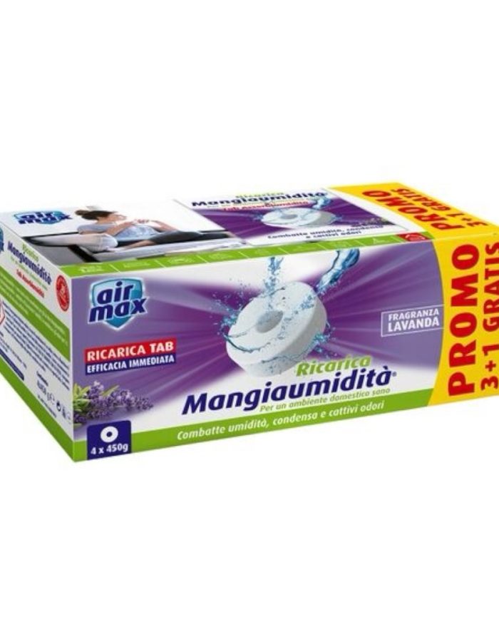 Airmax Assorbiumidità Ricarica Tab Lavanda 450gr 4PZ