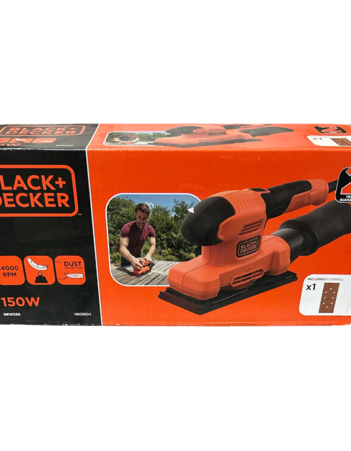 Levigatrice Orbitale 150W 1/3 di foglio Black&Decker