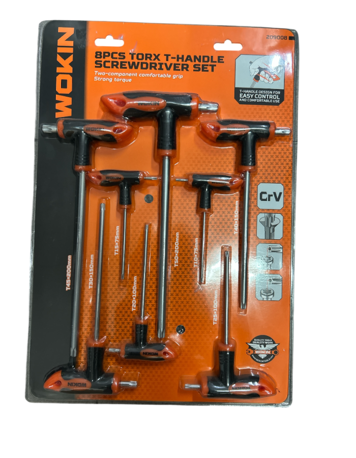 Set 8 cacciaviti Torx con impugnatura a T