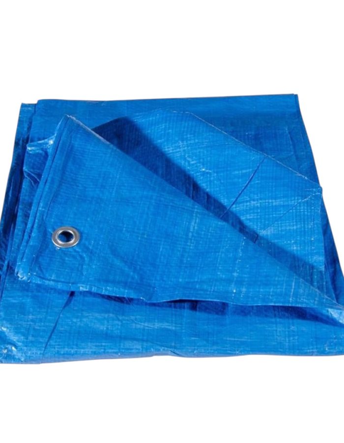 Telo occhiellato PE Blu